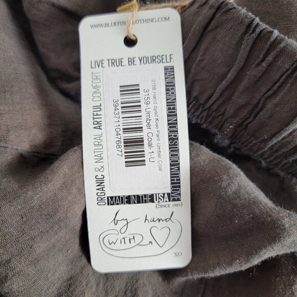 Blue Fish Womens 3159 Hand dyed Klee Pants Umber Coal Size 1 Art to Wear New - Picture 6 of 15